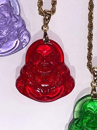 Red Jade Laughing Buddha Good Luck Pendant Necklace Rope Chain Genuine Certified Grade A Jadeite Jade Hand Crafted, Jade Neckalce, 14k Gold Filled Laughing Jade Buddha necklace, Jade Medallion3