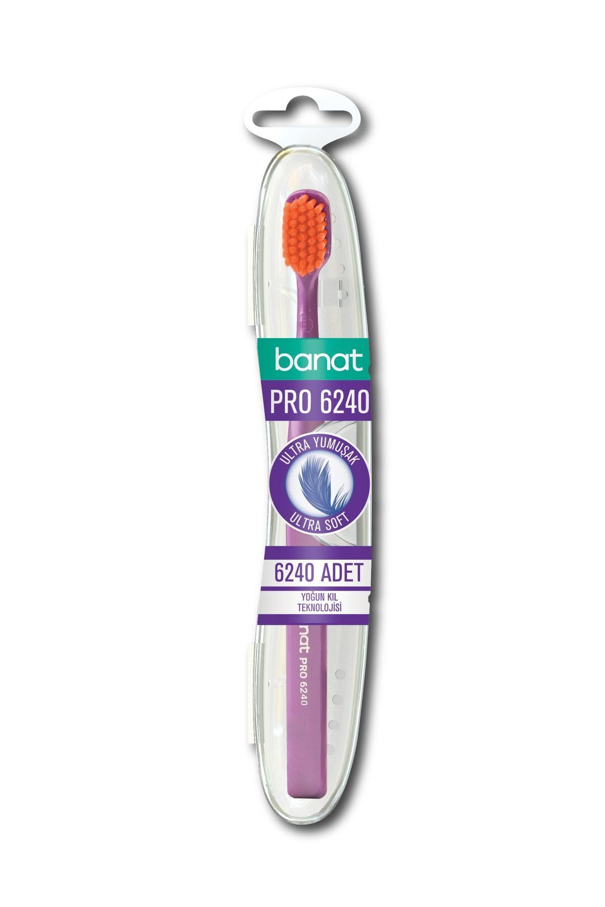 Banat Pro 6240 Ultra Yumuşak Diş Fırçası, Çok Renkli