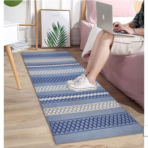 Image of inchCotton Runner Rug 2x5 Feet - Minimalist Carpet for Home Decor, Bedroom & Hallway Soft, Durable & Easy to Maintain Floor Mat