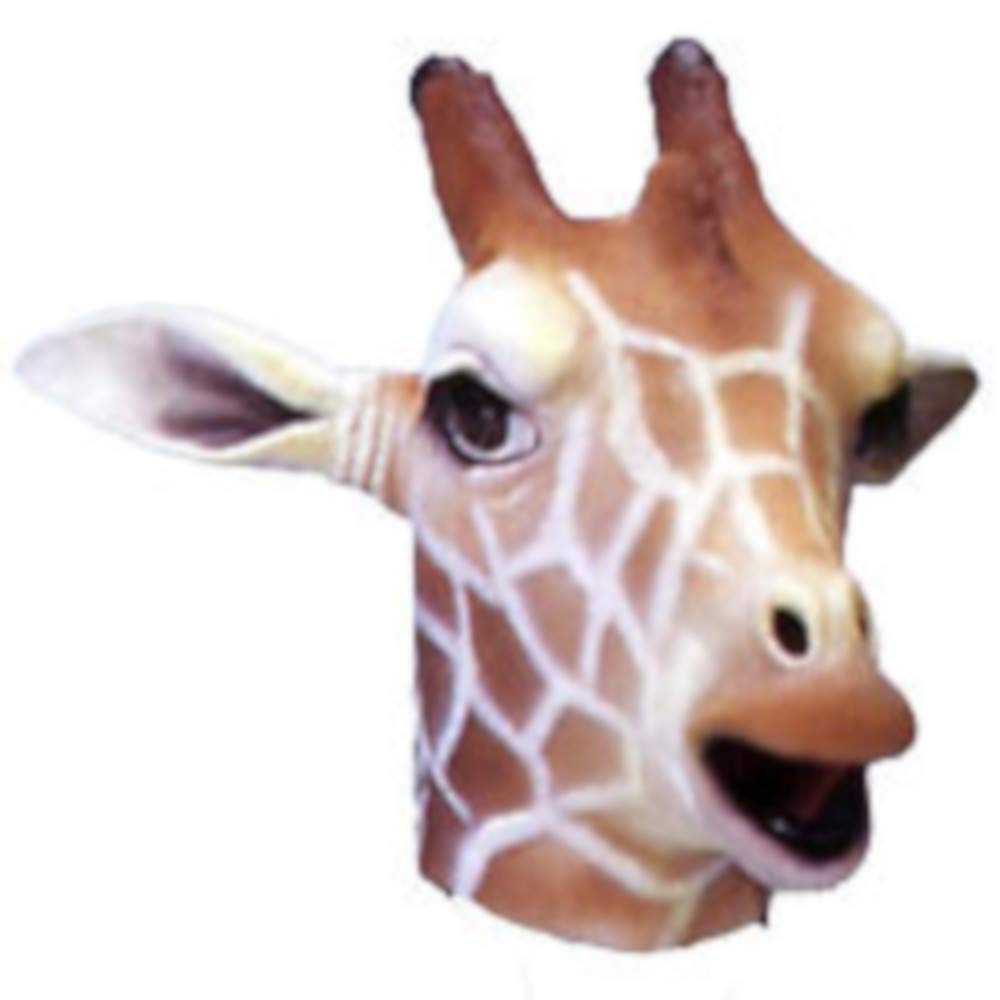 B-Creative Latex Full Head Overhead Animal Cosplay Masquerade Fancy Dress Up Carnival Mask (Giraffe Mask)