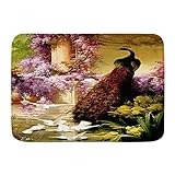 Matériau et taille du tapis : tissu 100 % polyester et flanelle, avec amortissement et effet décompression. La taille du paillasson d'entrée est de 40 x 60 cm. Épaisseur : 1 cm.