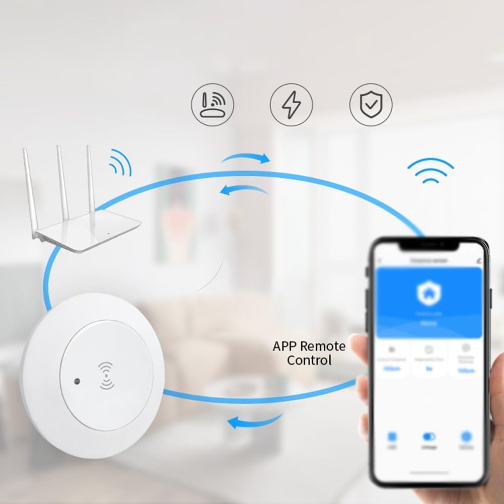 Capteur de présence humaine WiFi 24 GHz, capteur de détection avec détection de lumière, détection de mouvement humain et présence statique, pour automatisation de sécurité domestique