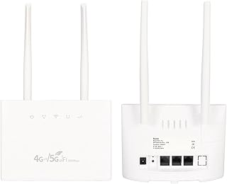 WiFi Unlocked 4G LTE Modem Router with SIM Card Slot, 4G CPE Modem Router, Mobile WiFi Hotspot Internet Router, Up to 32 Users (US Plug)