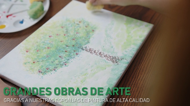 Juego De 6 Pinceles De Esponja Para Pintar, Dibujar Y Pintar Con Acuarela