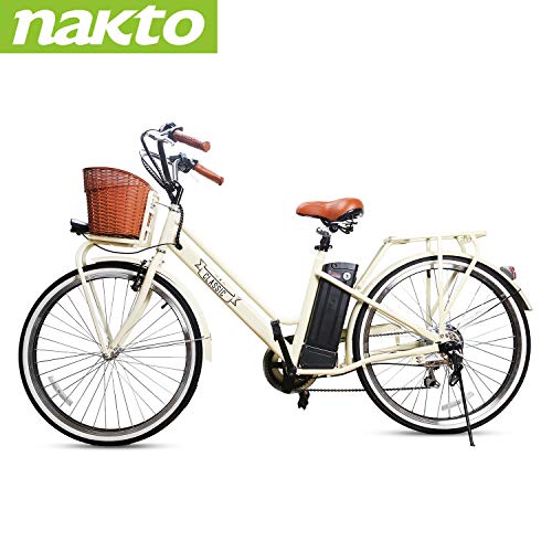 NAKTO 250W Electric Bike 26" Electric Bicycle 6 Speed Electric Bikes for Adults