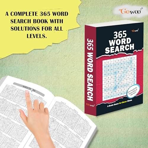 Image of 365 Word Search :- Word search puzzle book, 365 word search puzzle book, educational word search puzzle book, word hunt fun activity book, interactive wordserach activity book