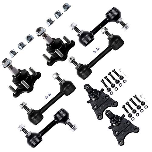 SCITOO 8pcs Suspension Kit Front Sway Bar End Link Rear Sway Bar End Link Front Lower Ball Joint Front Upper Ball Joint Replacement For 2004-2012 For Chevy Colorado 2004-2012 For GMC Canyon