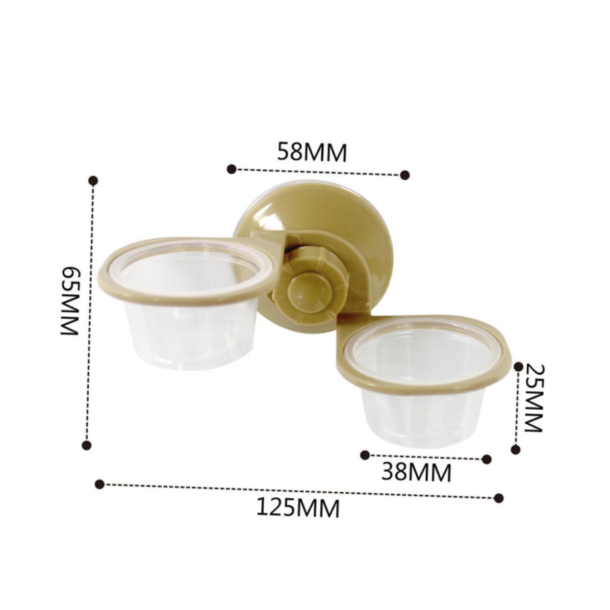 HEMOTON Reptile Food Feeder Double Fixed Hanging Bowl for Animals Easy to Install and Clean Reptile Supplies for Tortoises Lizards Frogs Terrapins Creative Feeding Tool