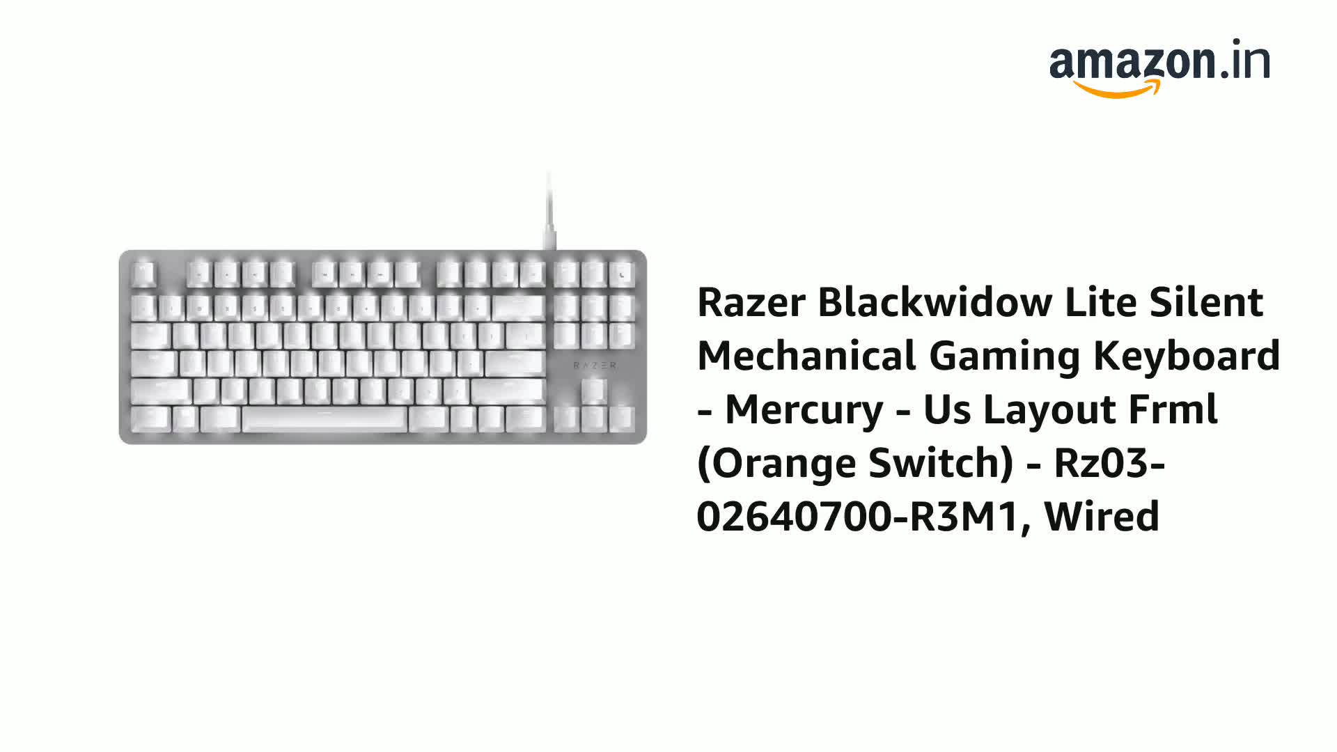 Amazon.in: Buy Razer BlackWidow Lite – Silent Mechanical Amazon.in: Buy Razer BlackWidow Lite – Silent Mechanical