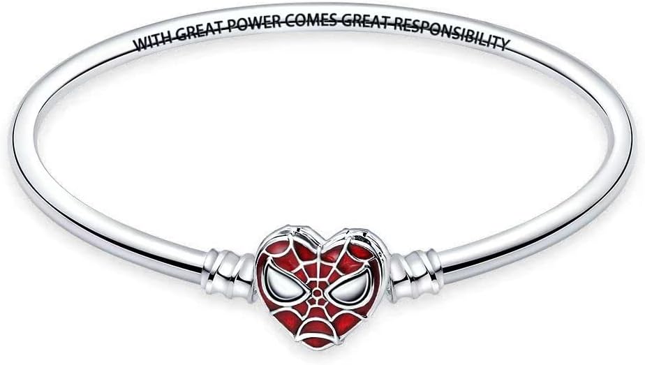 HappyStar 925 Sterling Silver Charm Bracelet for Pandora Charms, Snake Chain Bracelet Gift for Girls Mother Daughter（With a spacer bead）