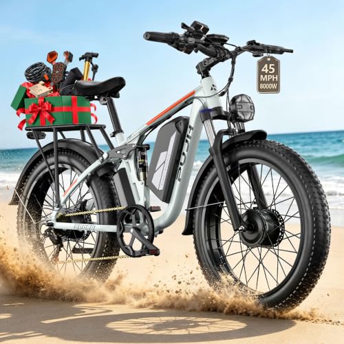 8000W Adults Dual Motor E-Bike Up to 100Mi 60V 24" Fat Tire image 4
