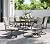 PHI VILLA Patio Dining Set for 6, Large Metal Table and 6 Outdoor Swivel Dining Chairs with Textilene Mesh Fabric, All Weather Patio Dining Furniture Set for Deck Lawn Garden (Gray)