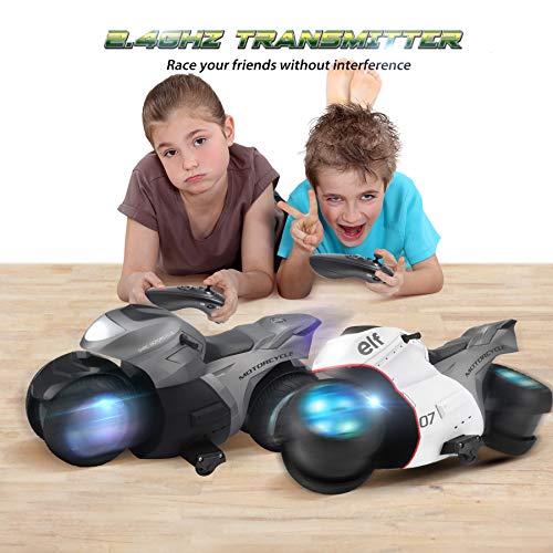 image for HR RC Motorcycle for Kids,Remote Control Car Toy for Boy and Girl,360�