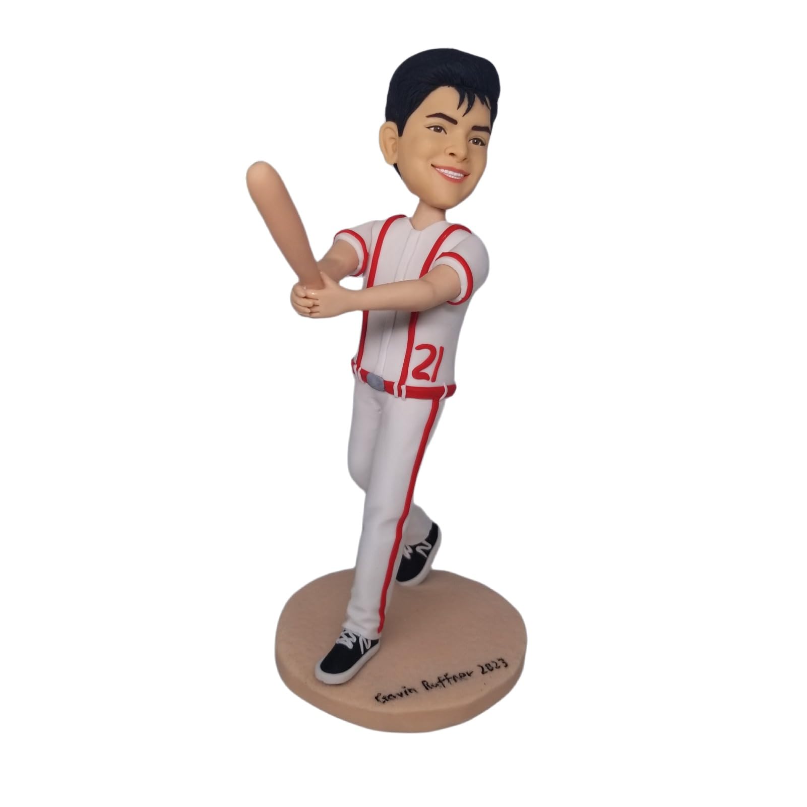 Niestandardowe figurki Bobbleheads spersonalizowana lalka, męski sportowiec baseballowy ręcznie robiona spersonalizowana rzeźba prezent dla mężczyzny chłopaka męża biura współpracownika