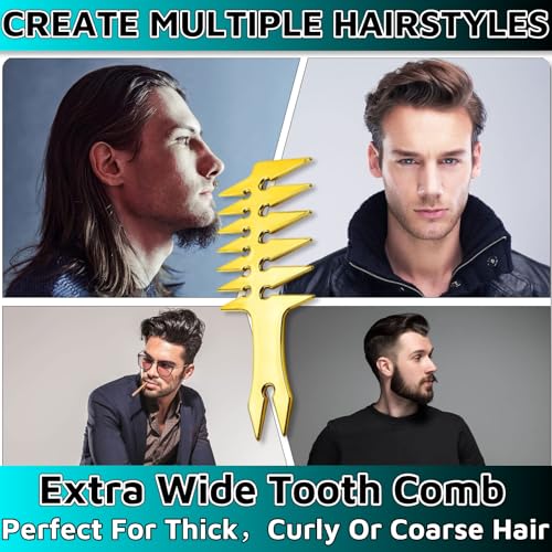Peine de Dientes Anchos para Hombre para Estilo y Textura miniatura 5