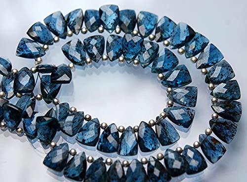 Cyanite mousse naturelle facettée briolette trillion 10x7mm pour bijoux DIY