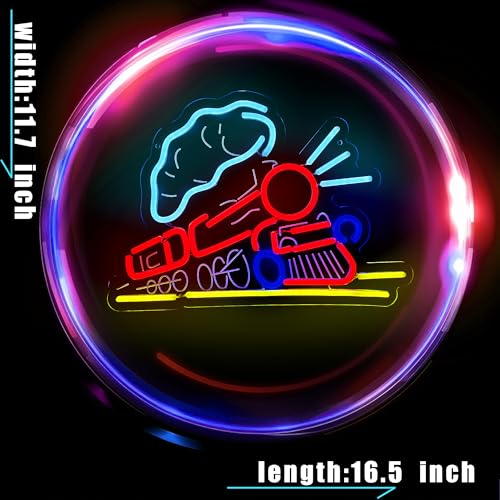Image of Trains LED Neon Sign Train Led Light Up Sign for Room Wall Decor,Perfect for Kids Gifts
