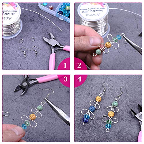 anezus craft wire - tarnish resistant copper beading wire for jewelry making supplies silver 18 gauge