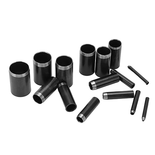 Miniatura 6 de Tissting Juego de 15 perforadores de cuero, 0.039-0.591 in, 15 tamaños, herramienta de troquelado para correa de reloj, cartera, cinturón, lona