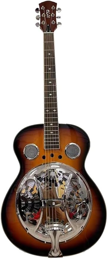 JE40S-NC Beginner Metal Slider Resonators Echo Guitar 40" Spruce Plywood Sabiri Rosewood Grey Plastic Steel