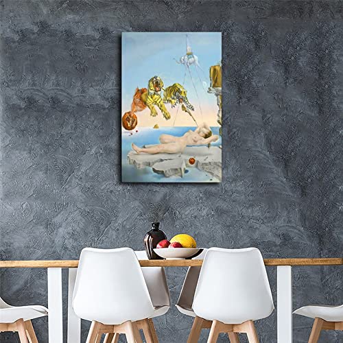Buutuuce Salvador Dali Dream Caused By The Flight Canvas Art Poster And Wall Art Picture Print Modern Family Bedroom Decor Posters 16X24Inch(40X60Cm) #TOP3