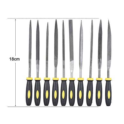 RuleaxAsi 10 pcs Guitarra Fret Nut Saddle Slot Pickguard Moagem Grupo de Arquivos de Manutenção Conj