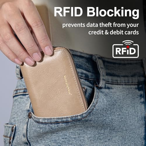 Image of Montana West RFID Blocking Small Credit Card Holder Wallet for Women with Zipper Soft Compact Women's Wallet Gift Idea