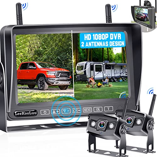 LeeKooLuu 2020 DVR Digital Wireless Rear View 2 Cameras HighSpeed
