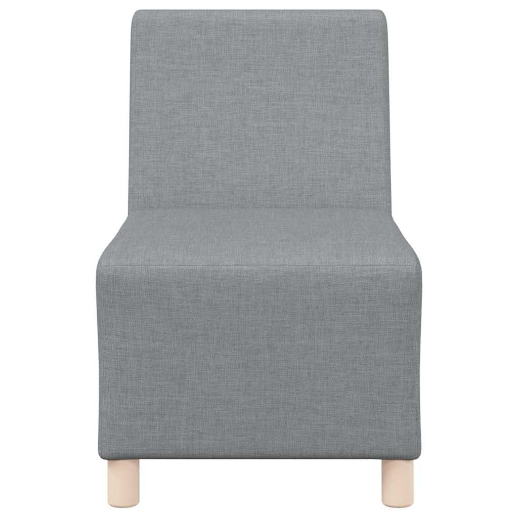 Juego de 2 sofás modulares de 2 plazas, tela gris claro, flexible, cómodo, duradero, para sala de estar, habitación de invitados, oficina, diseño moderno, fácil montaje, 55 x 74 x 82 cm