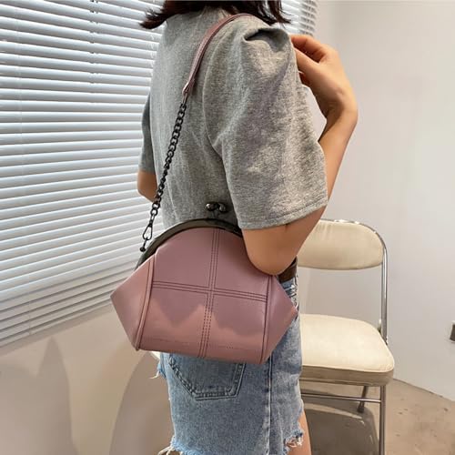 Image of Downupdown Women Purses Handbags Kiss Lock Satchel Bag Chain Shoulder Bag PU Leather Hobo Bags Crossbody Bag Clutch Wallet | Kiss Lock