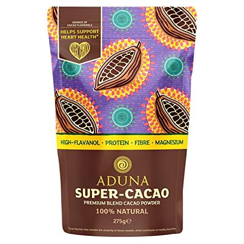 Aduna Super-Cacao Powder | Natural Raw African Cacao Powder for Cardiovascular Health | Ghanaian Low Cadmium Cacao | 275g Resealable and Recyclable Pack Cover