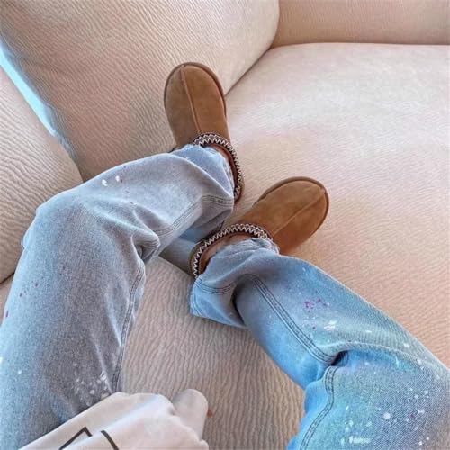 Hoaeiewds Fashion Plush Platform Slippers For Kids Trend Mini Fleece Lined Boots Big Kids Outdoor Indoor Slippers Little Kids Anti Slip Boots Boys Short Ankle Boots Girl thumb #4
