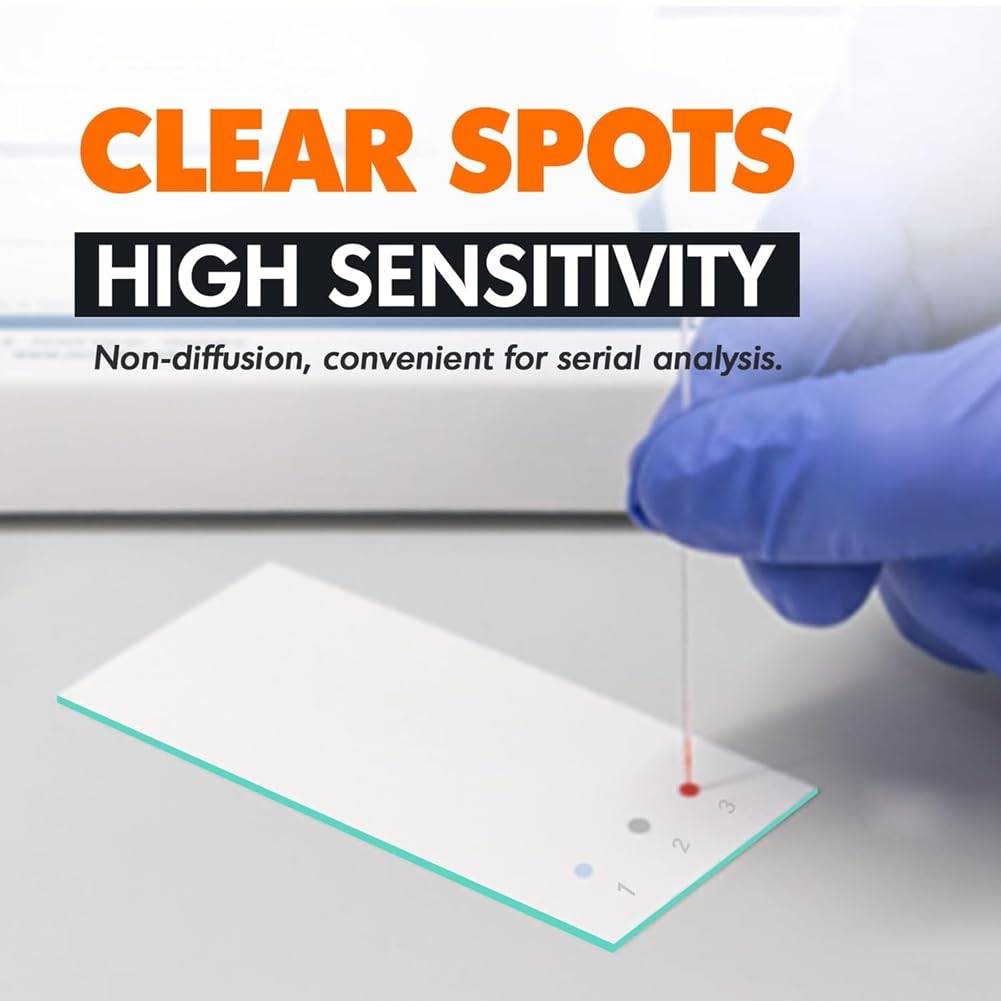 Plaque Analytique GF254 (2,5 X 7,5 Cm) sur Support Verre, en Gel de Silice Classique, pour Chromatographie sur Couche Mince (LCC) - Paquet de 80