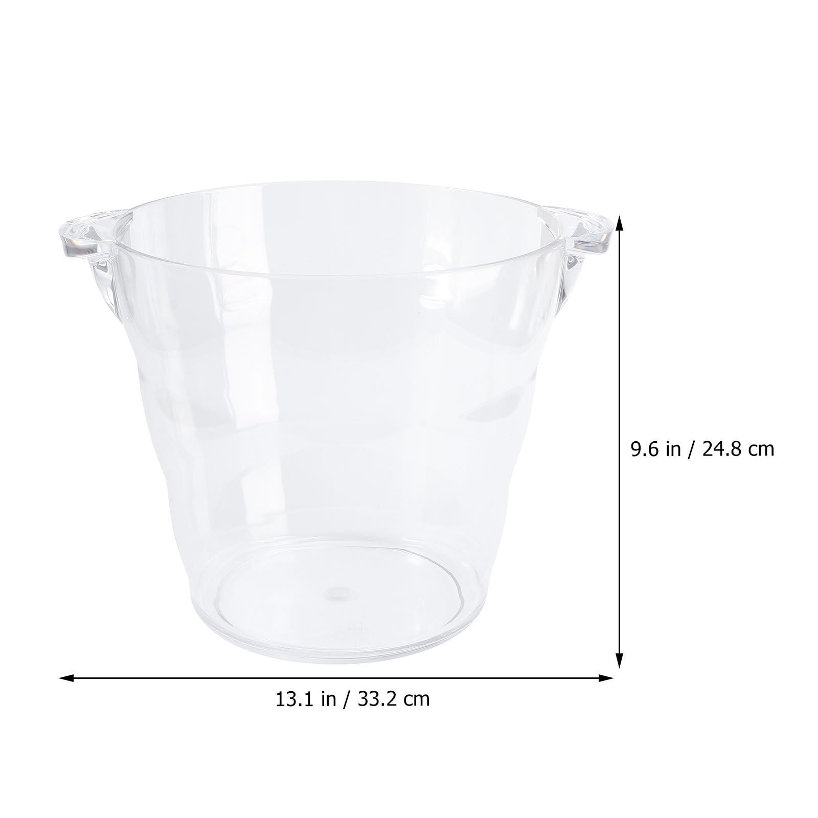 USHOBE Acrílico Cubo de Hielo de Gran Capacidad Transparente