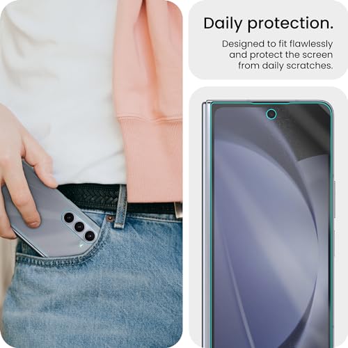 Image of FIRST MART Front and Back Matte Screen Protector for Samsung Galaxy Z Fold 5 / Z Fold5 with Installation Kit | TPU Anti-Glare Membrane, Fingerprint Working, Bubble-Free| Edge to Edge Coverage