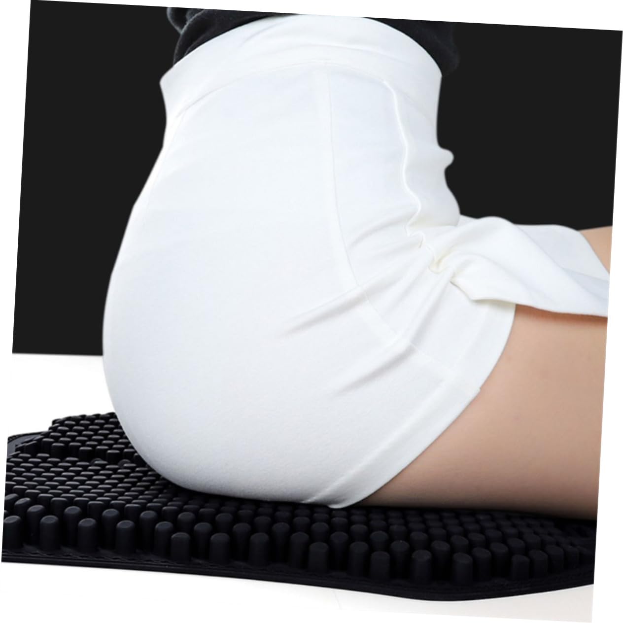 Atmungsaktives Silikon Auto Massagekissen in Schwarz
