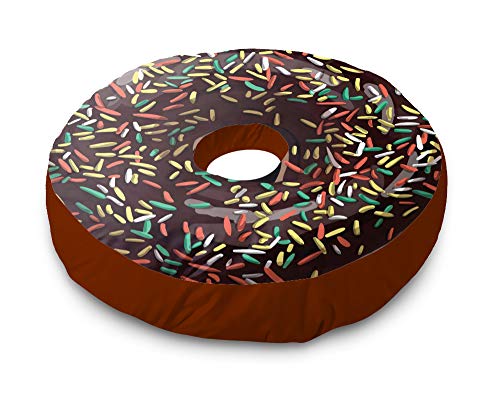Image of Kesar Enterprises Donut /Doughnut Cushion /Pillow | Velvet Fabric|Birthday Gifts | Soft Toys | Suitable for Wheelchair, Car Seat, Home or Office for Kids Cushion | Size 14x14 inches
