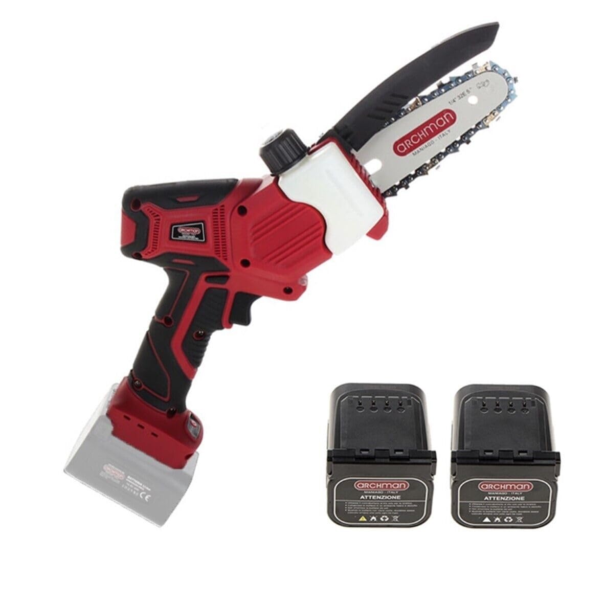 ARCHMAN POTATORE SEGA SEGACCIO A CATENA A BATTERIA PE02 DIAMETRO TAGLIO 120MM - BARRA 12.5CM - PROFESSIONALE LEGGERO E POTENTE
