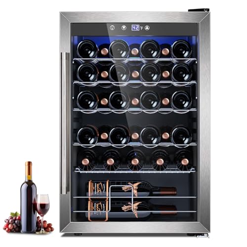 Electactic 4.4 Cu.ft Wine Cooler Refrigerator, 37 Bottle Freestanding Cabinet Wine Cellars, Wine...
