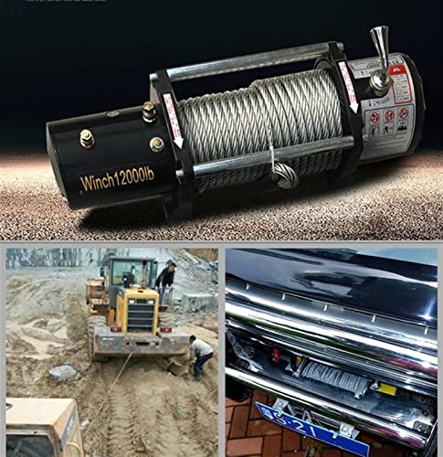 Image of Vehicle Self-Rescue Off-Road Winch 2000 Lbs 3000lbs Off-Road Vehicle Winch Electric Winch for Vehicle Crane 2000 Lbs (3500lbs)