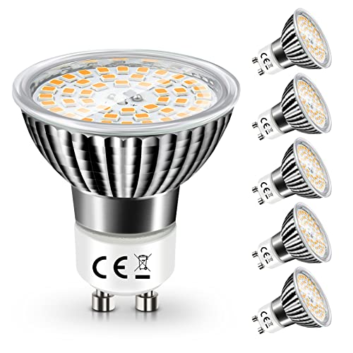 wowatt 10W Bombillas LED GU10 Luz Calida 2800K Equivalente a 120W Lámpara Halógena 1000LM Súper Brillante Foco GU10 LED 230V Ángulo de haz de 120 ° Sin Estroboscópico No Regulable Paquete de 6