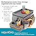 High Road CarHop Car Organizer With Cooler - Back Seat Organizer for Kids or Front Seat Organizer for Drivers with Cup Holder Bin, Tray Top and Storage Pockets