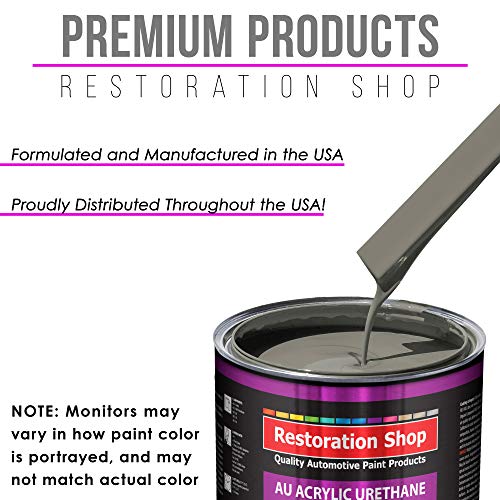 Restoration Shop - Dove Gray Acrylic Urethane Auto Paint - Complete Gallon Paint Kit - Professional Single Stage High Gloss Automotive, Car, Truck Coating, 4:1 Mix Ratio, 2.8 Voc #TOP3