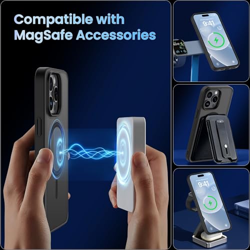 Image of CACOE Magnetic Case for iPhone 15 Pro 6.1 inch, Matte Black