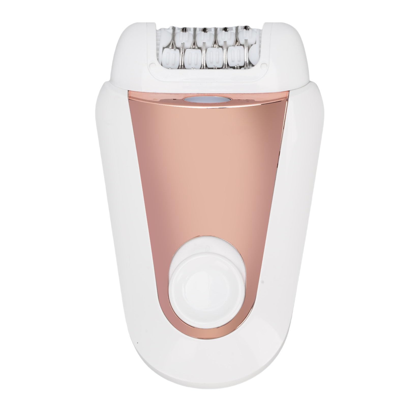 Dioche epilator head with text 'Stainless Steel Non Irritating Cutter Head' and 'High Strength Motor, Powerful for Whole Body'.