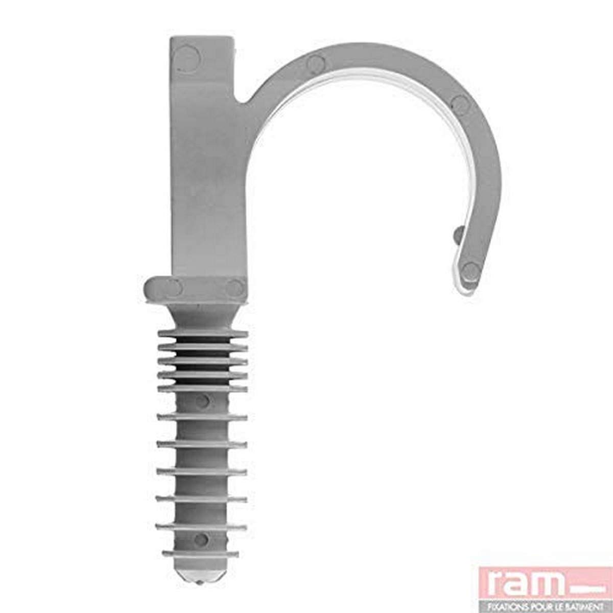 Ram - Ramclip Simple, 16mm, Gris, Seau de 100