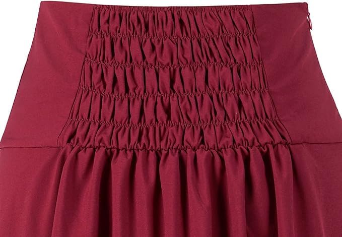 Women's Steampunk Skirt Retro Gothic Pleated Asymmetric High Low Lace Ruffle Skirt - Image 8