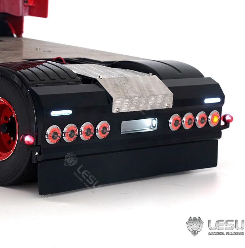 TOUCAN RC HOBBY Tail Beam Taillight for 1/14 Scale LESU RC for Tamiya RC Tractor Semi Truck Car Model