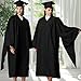 MyGradDay Master Graduation Gown Cap and Hood Master Regalia with 2025 2026 Tassel Matte Black Unisex