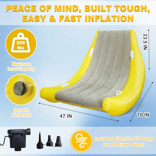 Wdmiya New Upgraded Sensory Chair for Kids, Sensory Room Children Rocking Chair, Air Cloud Inflatable Sensory Chair, Autism Sensory Products Training, Crash Pads for Toddler Old Boy Girl Gifts
